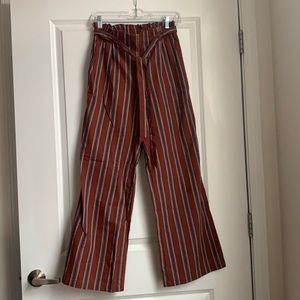 Stripped flared pants